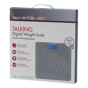 SmartHeart Talking Scale, Digital Bathroom Scale, 438 lbs Capacity