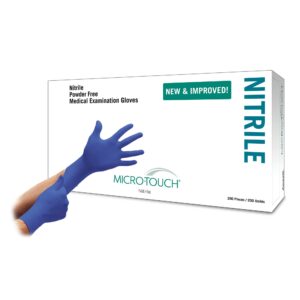 Micro-Touch® Nitrile Exam Glove, Small, Blue