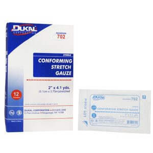 Dukal™ Sterile Conforming Bandage, 2 Inch x 4-1/10 Yard, 1-Ply