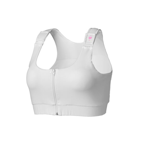 Shirl Post Surgical Bra, White, X-Small