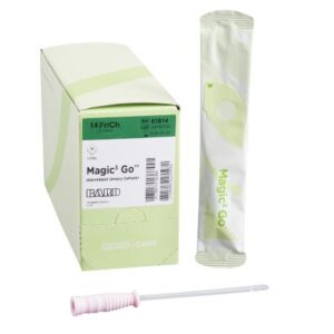 Urethral Catheter Magic3? Go Straight Tip Hydrophilic Coated Silicone 14 Fr. 6 Inch
