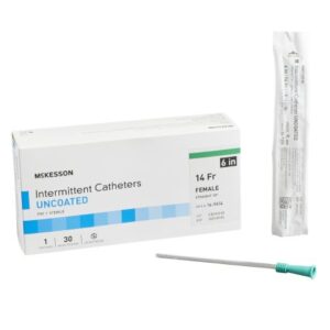 Urethral Catheter McKesson Straight Tip Uncoated PVC 14 Fr. 6 Inch