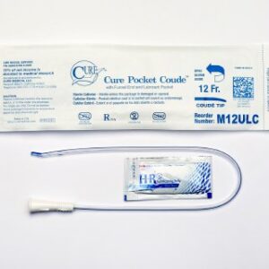 Urethral Catheter Cure Medical? Pocket Catheter Coude Tip Uncoated PVC 12 Fr. 16 Inch