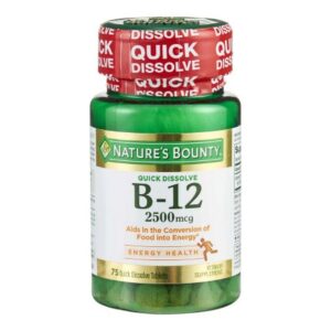 Vitamin Supplement Nature's Bounty? Vitamin B12 2,500 mcg Strength Tablet 75 per Bottle