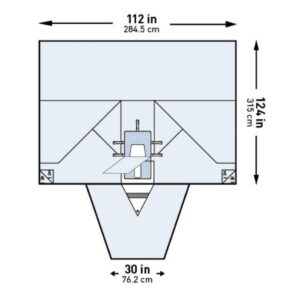 Abdominal Drape McKesson LAVH Laparotomy Drape 112 W X 30 W X 124 L Inch Sterile