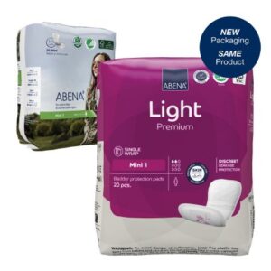 Bladder Control Pad Abena? Light Mini 8-1/2 Inch Length Light Absorbency Fluff / Polymer Core One Size Fits Most