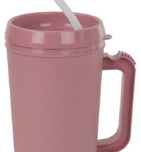 Insulated Drinking Mug GMAX Industries 22 oz. Mauve Plastic Reusable