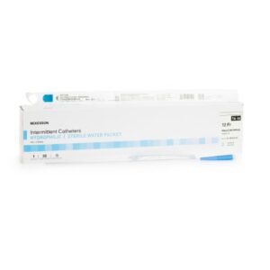 Urethral Catheter McKesson Coude Tip Hydrophilic Coated PVC 12 Fr. 16 Inch