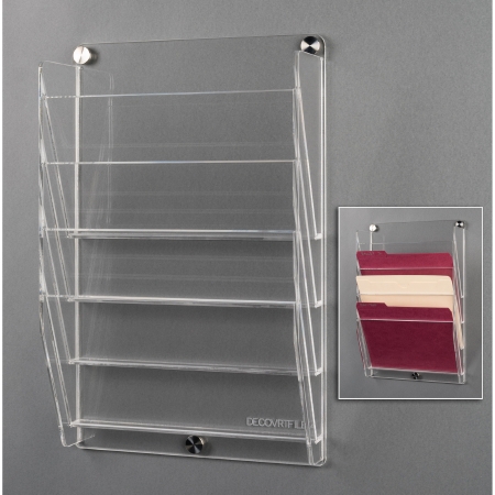 File Holder Poltex® DECO 12-1/2 X 13-2/5 Inch Clear