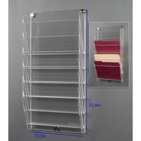 File Holder Poltex® DECO 12-1/2 X 13-2/5 Inch Clear