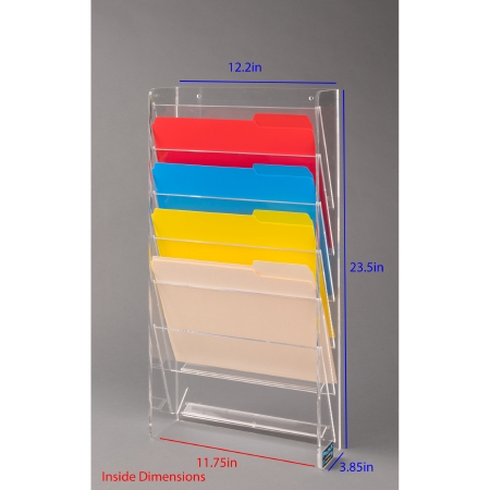 File Holder Poltex® 11-3/4 X 12-1/5 X 23-1/2 Inch Clear