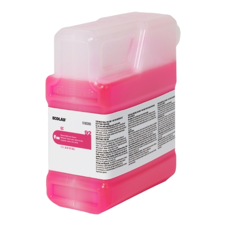 QC 93 Ultra Concentrated Acid Bathroom Cleaner Surface Cleaner Acid Based Manual Pour Liquid Concentrate 1.3 Liter Jug Floral Scent NonSterile