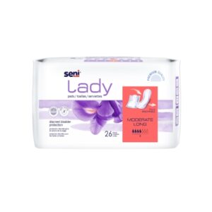 Bladder Control Pad Seni? Lady Moderate 11 Inch Length Moderate Absorbency Super Absorbent Core One Size Fits Most