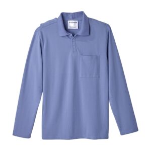 Adaptive Polo Shirt Silverts? Large Ceil Blue 1 Pocket Long Sleeve Male