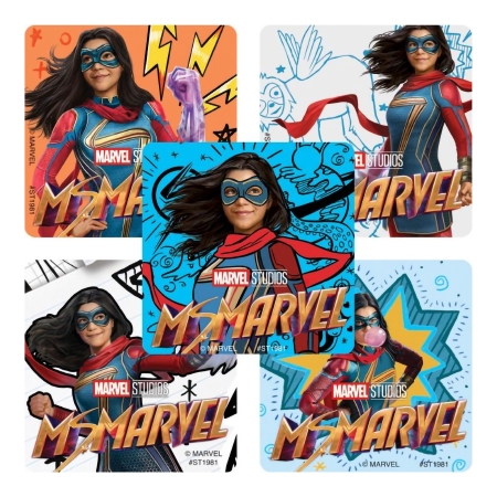 SmileMakers® 100 per Box Ms. Marvel Sticker 2-1/2 Inch
