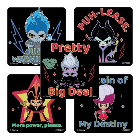 SmileMakers® 100 per Box Disney Villains Chibi Sticker 2-1/2 Inch