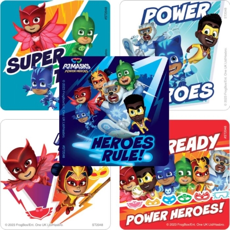 SmileMakers® 100 per Box PJ Masks Power Heroes Sticker 2-1/2 Inch