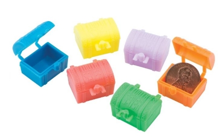 SmileMakers® 200 Pieces Lucky Tooth Treasure Chest Toys 1/2 X 3/4 Inch