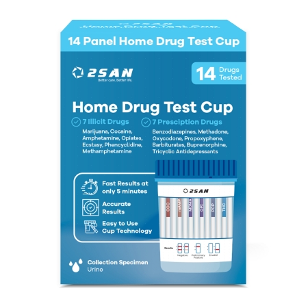Drugs of Abuse Test Kit 2San AMP, BAR, BUP, BZO, COC, mAMP/MET, MDMA, MTD, OPI, OXY, PCP, PPX, TCA, THC 1 per Kit (18 Kits per Case) CLIA Waived