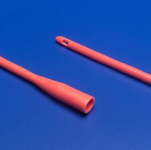 Urethral Catheter Dover? Straight Tip Hydrophilic Coated Red Rubber 18 Fr. 12 Inch