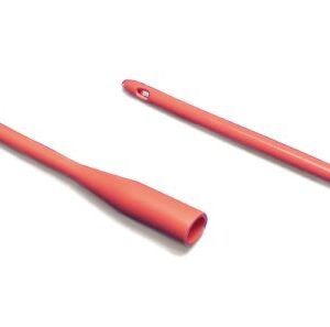 Urethral Catheter Dover? Straight Tip Hydrophilic Coated Red Rubber 14 Fr. 12 Inch