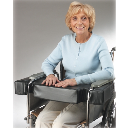Wheelchair Lap Cushion Skil-Care™ Full-Arm with Cutouts 16 X 18 X 4 Inch Foam