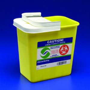 Chemotherapy Waste Container SharpSafety? Yellow Base 17-3/4 H X 11 W X 15-1/2 D Inch Vertical Entry 8 Gallon