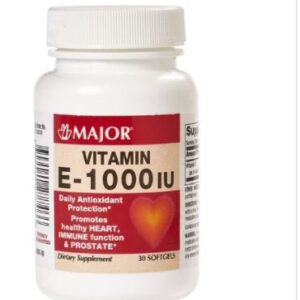 Vitamin Supplement Major? Vitamin E 1,000 IU Strength Capsule 100 per Bottle
