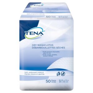 Washcloth TENA ProSkin? Dry 10-1/4 X 13 Inch White Disposable