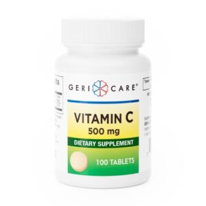 Vitamin C Supplement Geri-Care? Ascorbic Acid 500 mg Strength Tablet 100 per Bottle