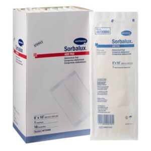 Abdominal Pad Sorbalux? ABD 8 X 10 Inch 1-Ply Sterile 1 per Pouch