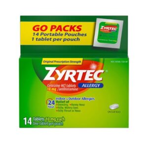 Allergy Relief Zyrtec? 10 mg Strength Tablet 14 per Box