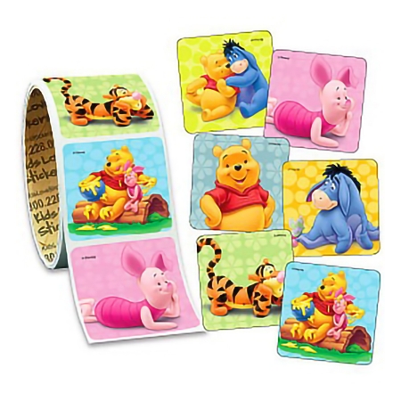 Kids Love Stickers® 100 per Roll Pooh and Pals Sticker 1-5/8 Inch