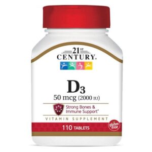 Vitamin Supplement 21st Century? Vitamin D 2,000 IU Strength Tablet 110 per Bottle
