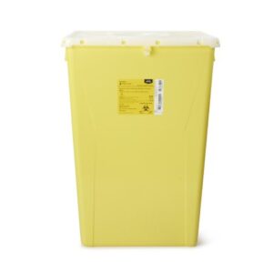 Chemotherapy Waste Container McKesson Prevent? Yellow Base 24-3/5 H X 17-3/10 W X 13 L Inch Vertical Entry 18 Gallon