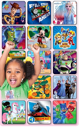 SmileMakers® 75 per Roll Sampler License Characters Sticker 2-1/2 Inch