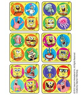 Disney® 300 per Pack SpongeBob Square Pants Sticker 2-1/2 Inch